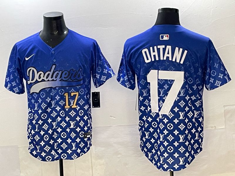 Men Los Angeles Dodgers #17 Ohtani Blue Nike 2025 MLB jersey 013->los angeles dodgers->MLB Jersey